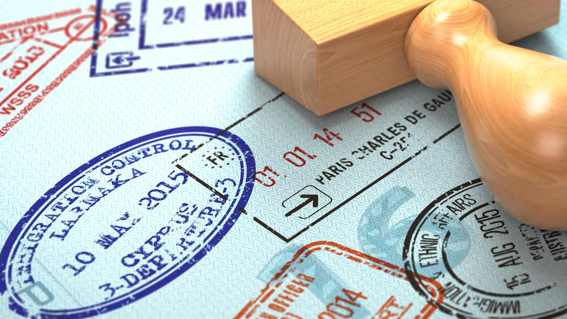 Passport stamps