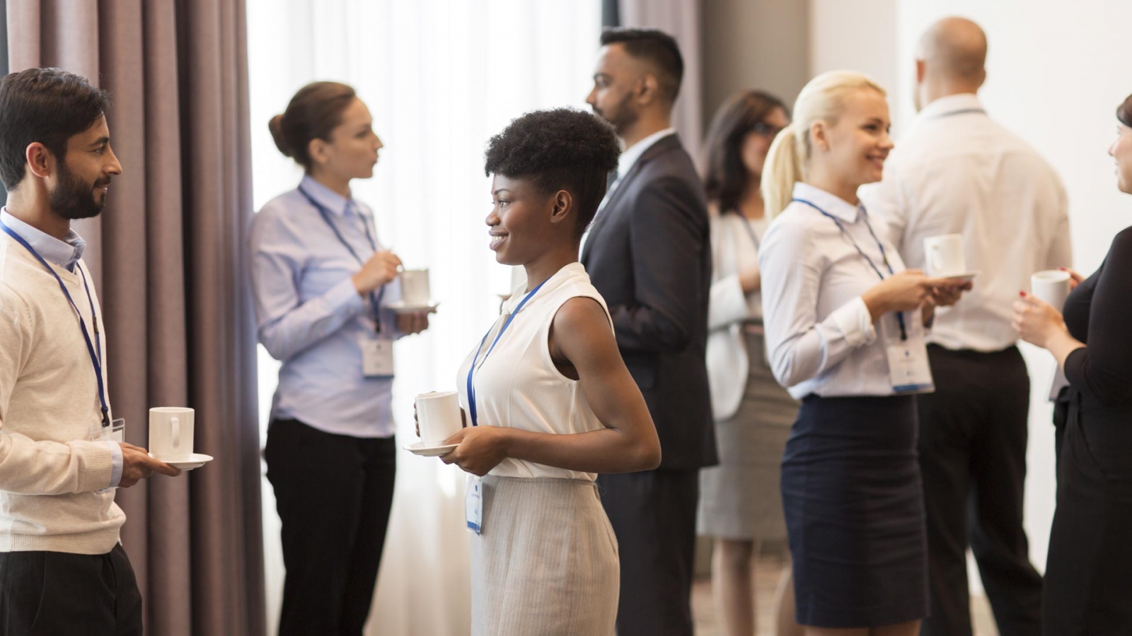 People meeting at a networking event
