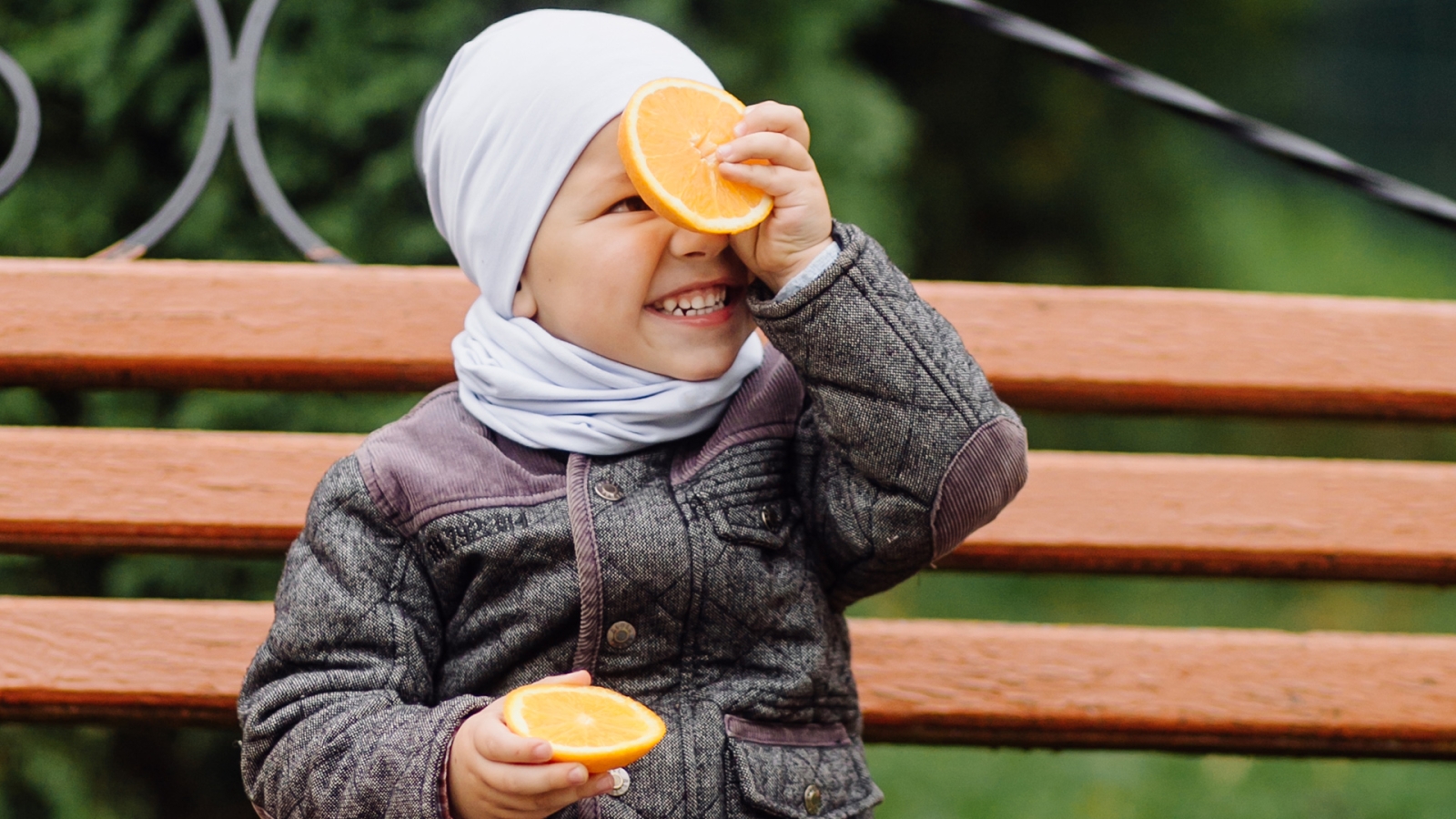 Child with an orange