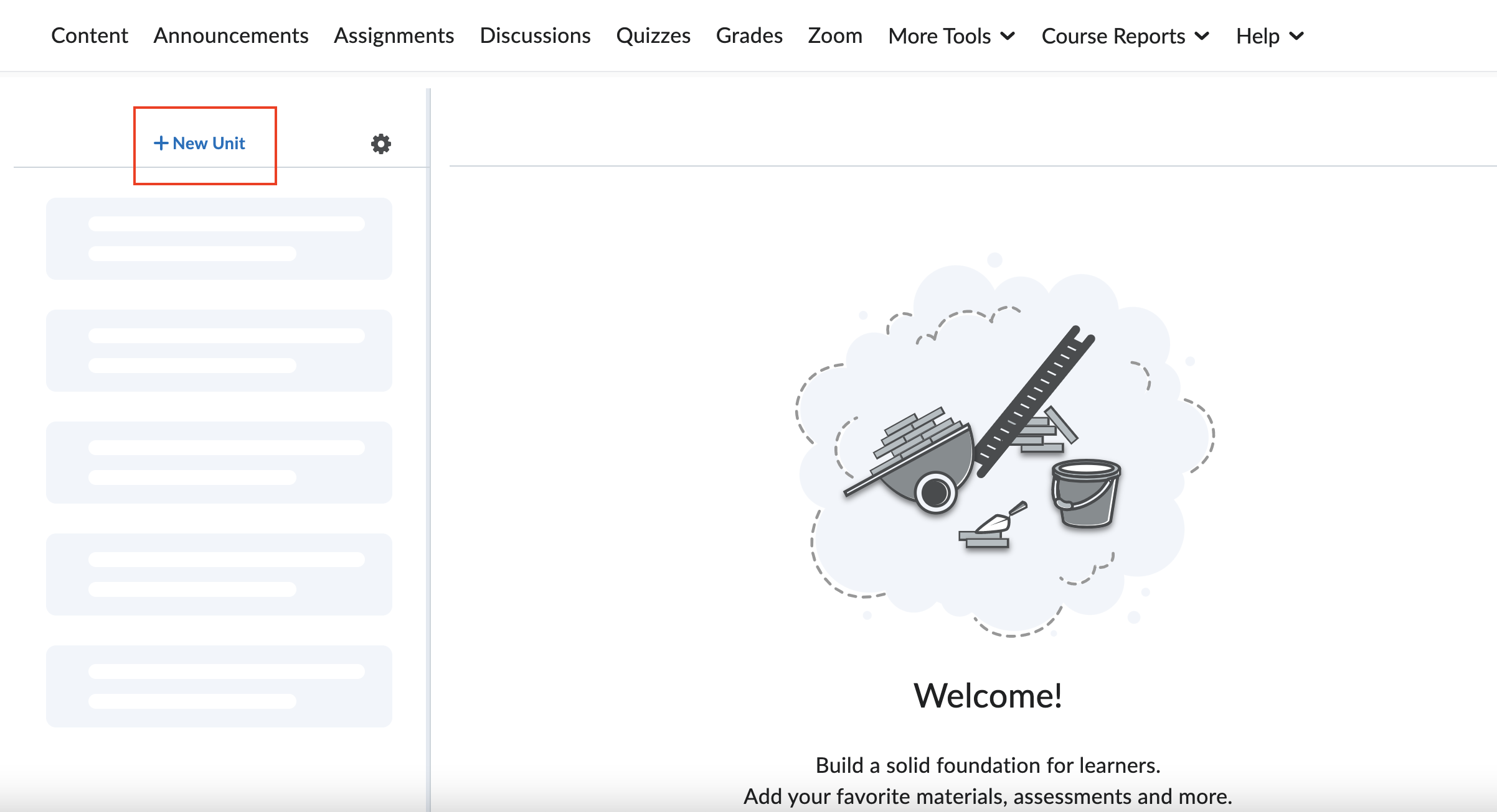 create new content unit
