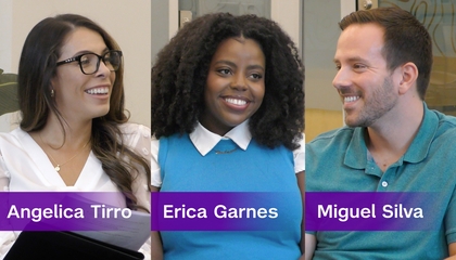 Angelica Tirro, Miguel Silva, and Erica Garnes