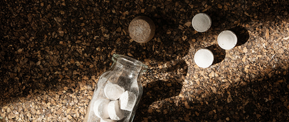 Jar of opioid pills